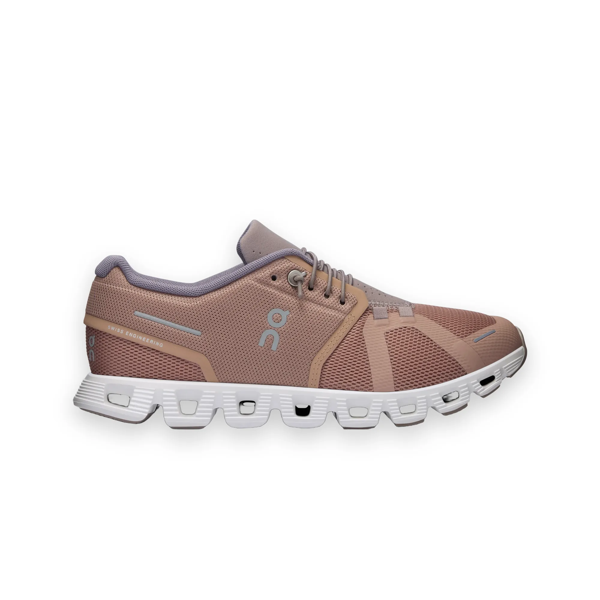 On Cloud 5 Rose Brown Fog Shoes 1