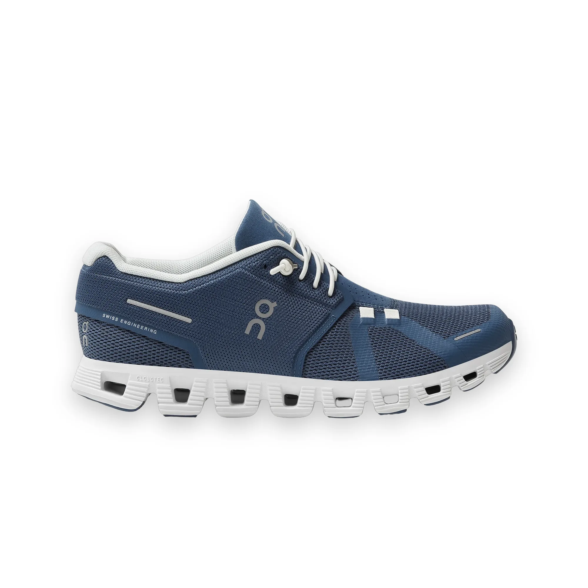 On Cloud 5 Shoes Denim White 1
