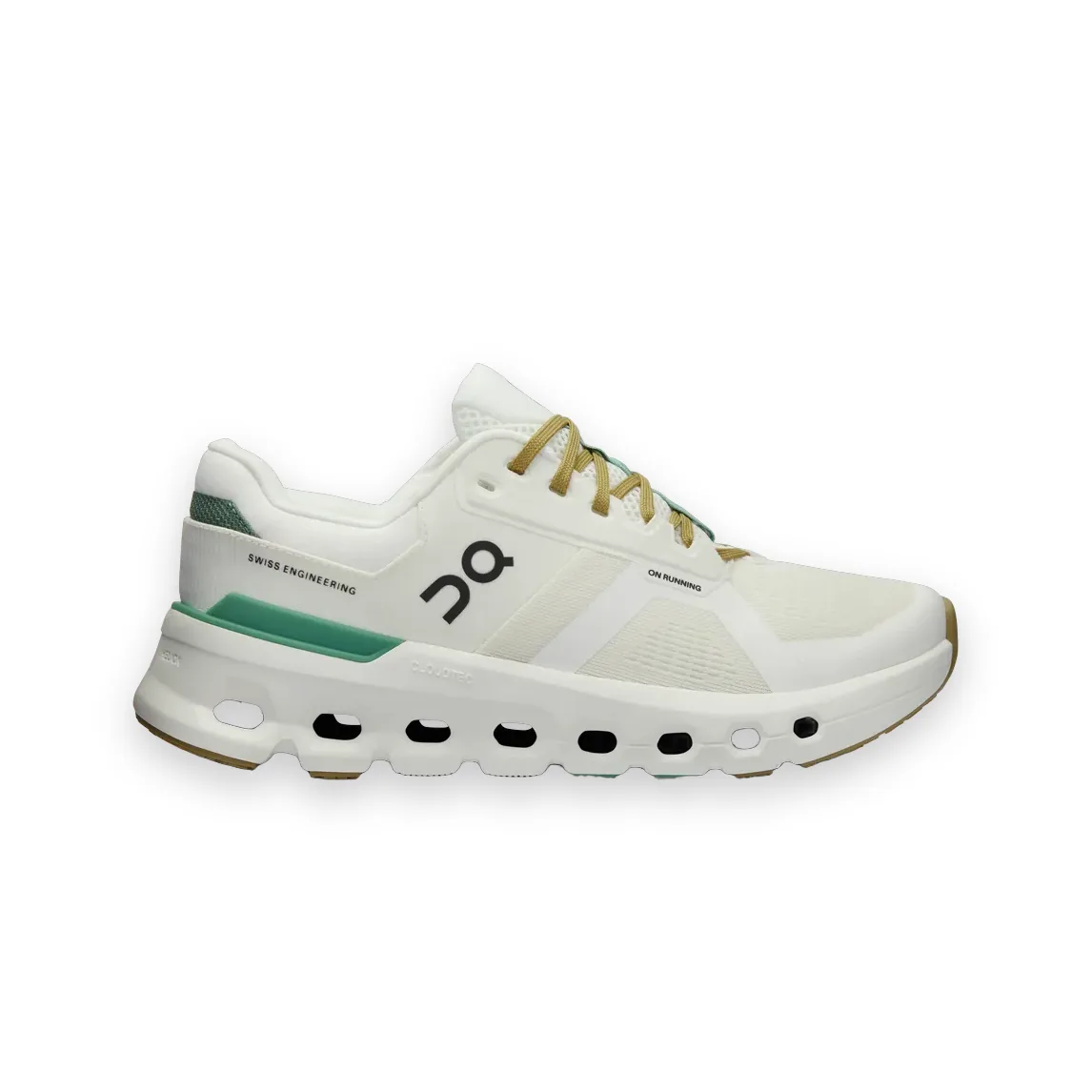 On Cloud Runner White Green Shoes 1