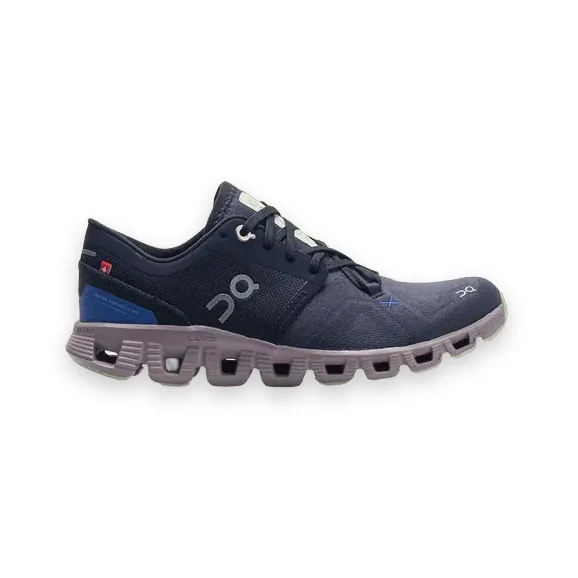 On Cloud X Shoes Navy On Pale Purple 1