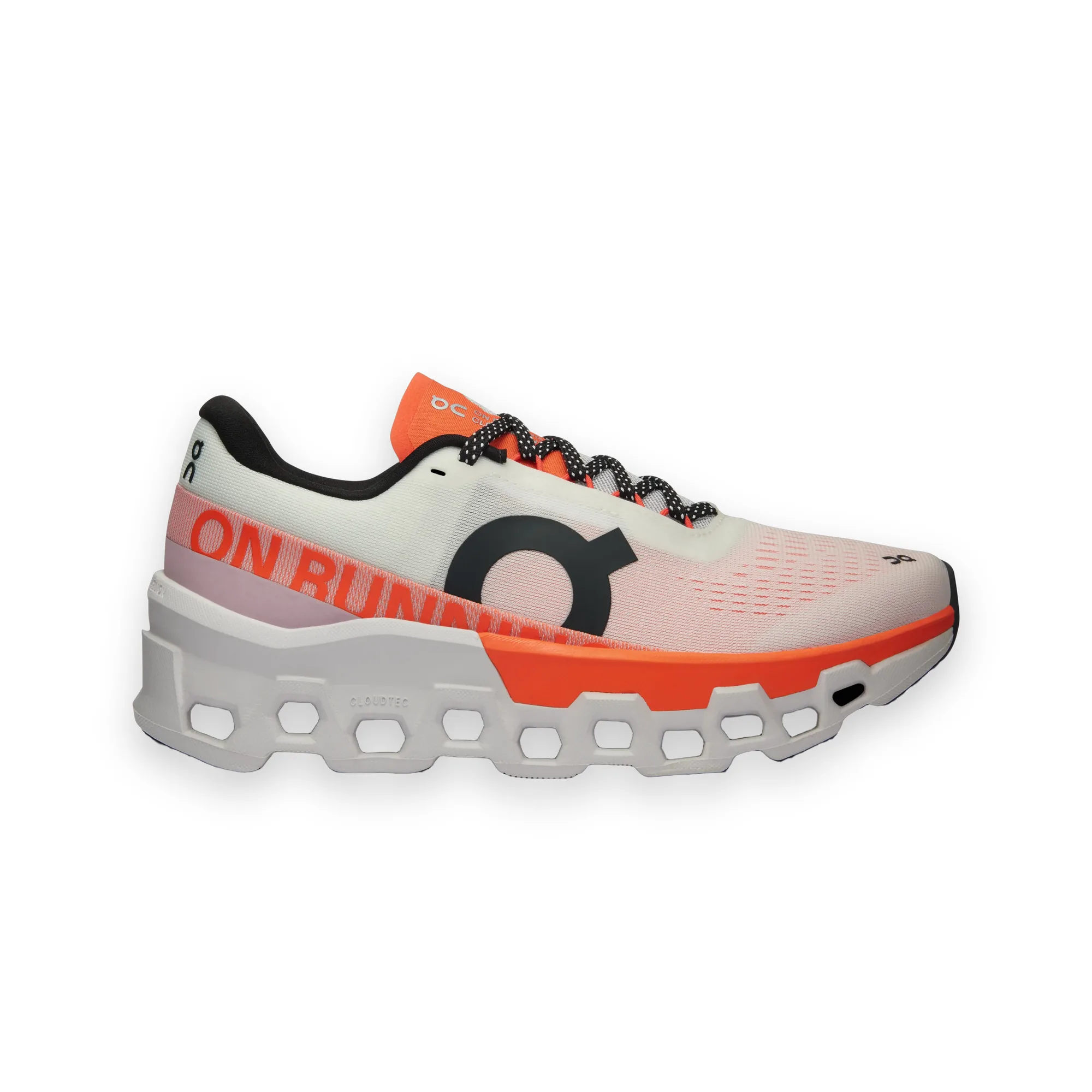 On Cloudmonster White Flame Shoes 1