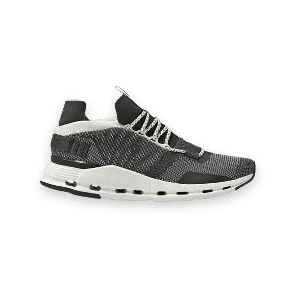 On Cloudnova Black on White Shoes 1