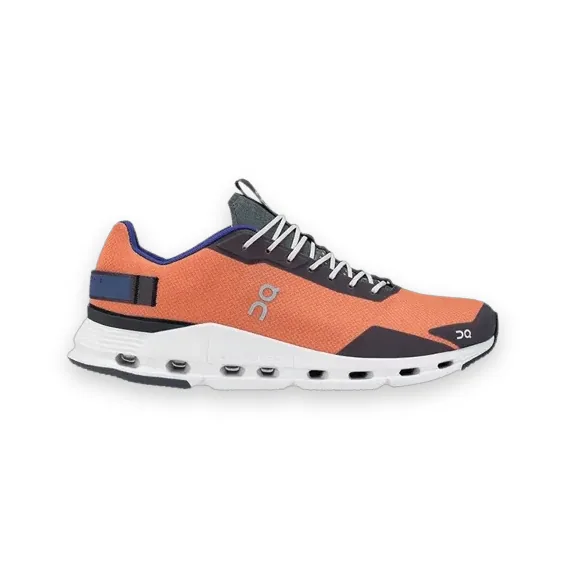 On Cloudnova White and Orange Shoes 1